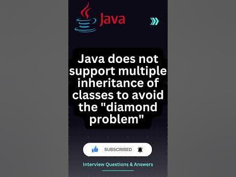 Why Java does not support multiple inheritance? #java #shorts # ...