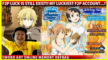 F2P Luck Is Still Exist!! My Luckiest Account So Far? Glowing Skin in Hazy Moonlight Scout (SAOMD)