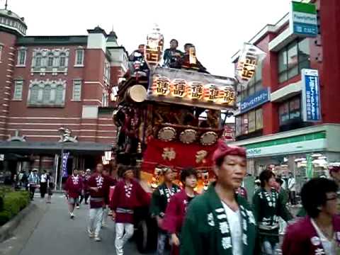 深谷祭り 夜の部、本住町入場。