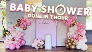 Baby Shower Setup in 1 Hour! | Balloon Garland | Trio Arch Frames