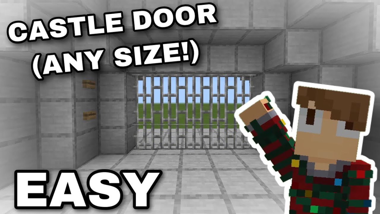 EASY Castle Gate (Any Size!) In Minecraft Bedrock 1.16 (PS4, PS5, Xbox