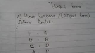 Belajar hangul korea "tahap 1" mengenal ...