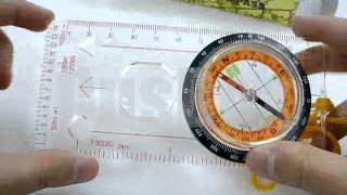 Liquid-Filled Protractor Camping Compass #50247