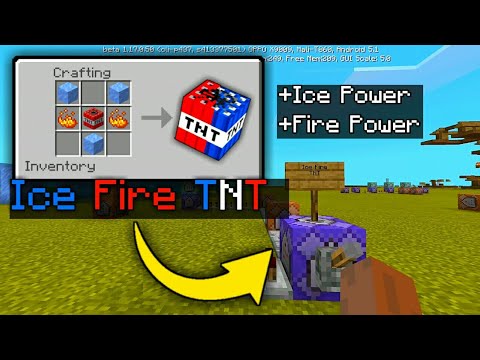 How to make an Ice Fire TNT in Minecraft using Command Block Trick!