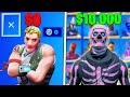 $0 vs $10,000 Fortnite Account