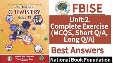 Class 11 Chemistry Unit 2 Complete Exercise | New Syllabus 2024|LearnOnlineWithAnum