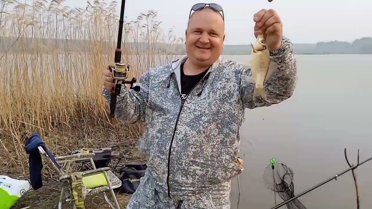 Вечерняя зорька рыбалка всей семьей карась за 3 часа на берегу на ...