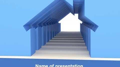 House Perspective PowerPoint Template by PoweredTemplate.com