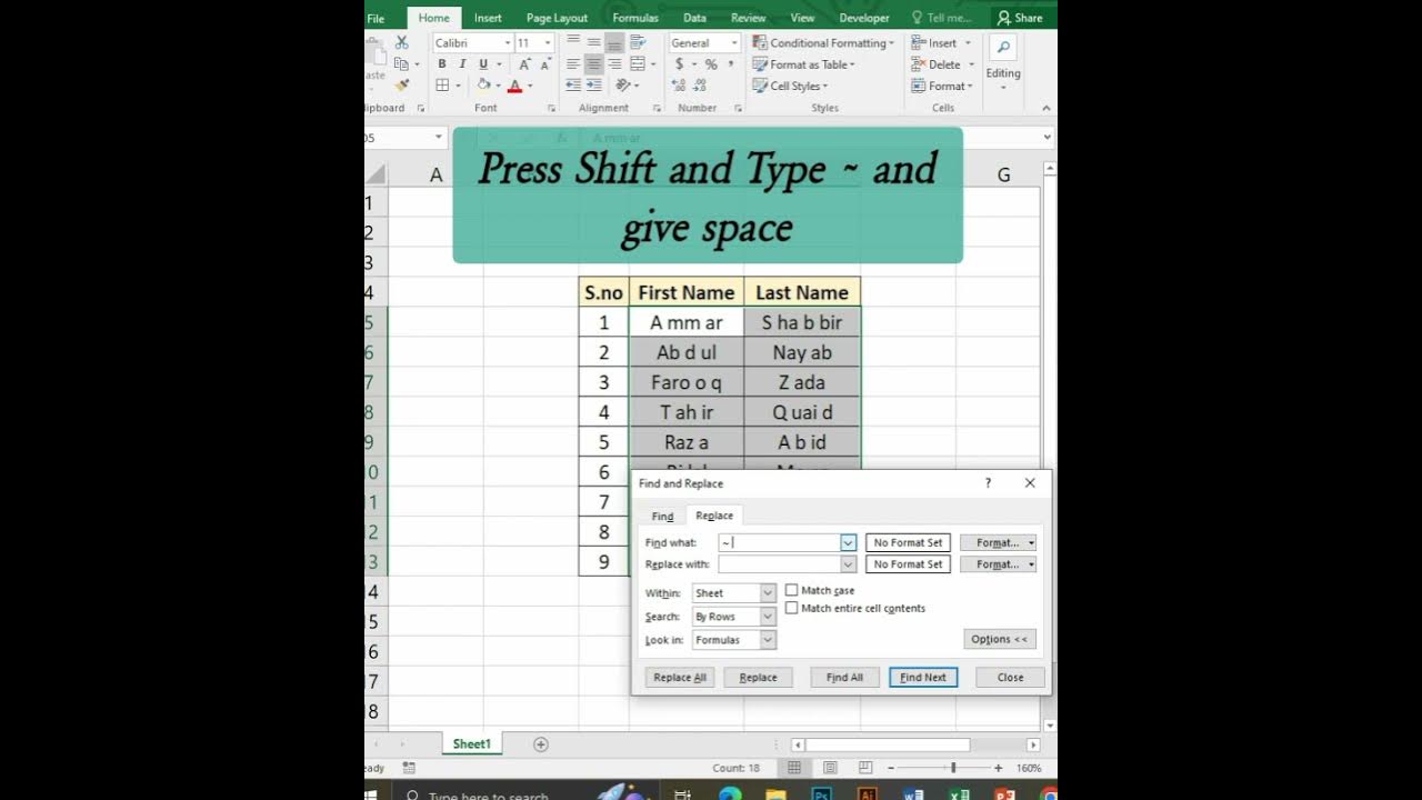 how-to-remove-blank-spaces-from-cell-in-excel-excel-shorts-youtube