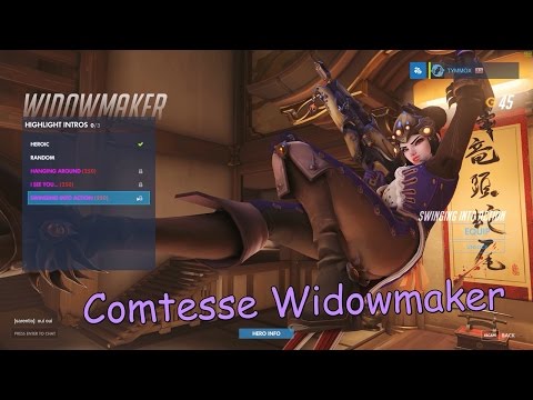 Overwatch Skin Spotlight - Comtesse Widowmaker & First Person gameplay