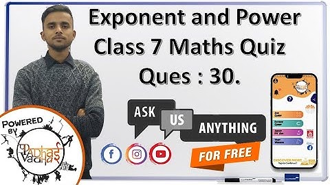 Quiz solving and Explanation Q30 | Exponent and Power | Class 7 Maths | Padhai Vadhai Quiz