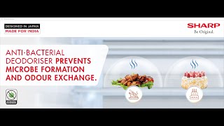 SHARP Refrigerator  with Plasmacluster (PCI) Technology +Antibacterial Deodoriser