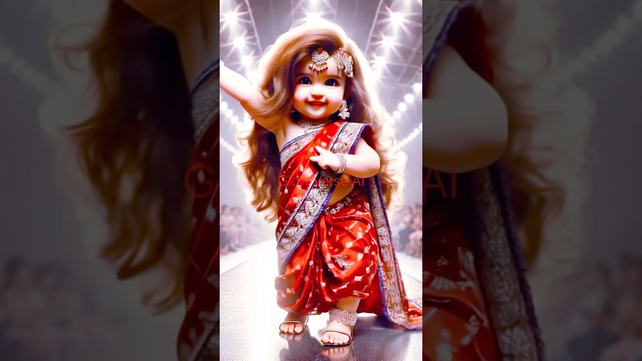Mesmerizing Baby Girl Dancing in Traditional Saree | Runway Performance Steals Hearts 💃✨ 