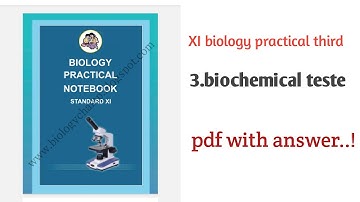 biochemical tests..! 11th biology practical third..!