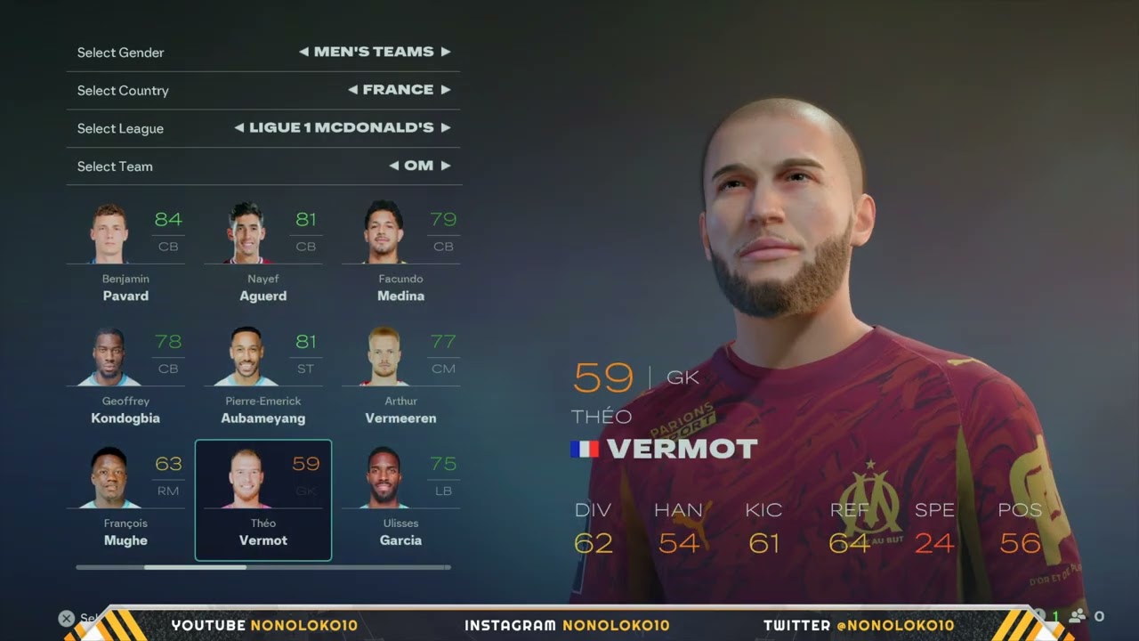 EA SPORTS FC26 | Ligue 1 McDonalds Player Faces & Ratings