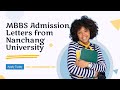 ADMISSION LETTERS FOR MBBS AT NANCHANG UNIVERSITY BY WEB CONSULTANTS