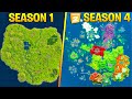 Evolution Of The Entire Fortnite Island....! (Season 1 - Chapter 2 Season 4)