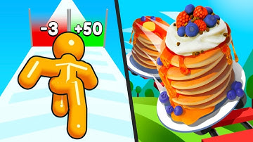TALL MAN RUN vs PANCAKE RUN - Gameplay New Levels - BEST android GAMES