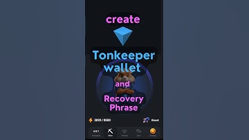 create TONKEEPER WALLET and RECOVERY PHRASE