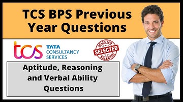 TCS BPS Aptitude Practise Paper | TCS BPS Sample Paper Question and Answer| TCS BPS Paper Solution