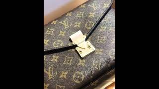 Louis Vuitton Monogram Empreinte Marine Rouge Pochette Metis. Made in  France. Date code: AR1169.