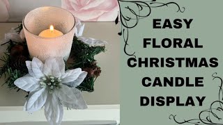 Handcrafted Christmas Candle Holder - Easy Tutorial-Portavelas de Navidad artesanal - Tutorial fácil