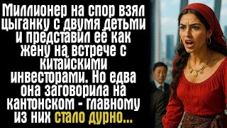 картинка: Миллионер на спор взял цыганку с двумя детьми и представил её как жену на встрече с китайскими...