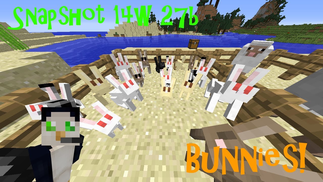 Minecraft Rabbit Snapshot Minecraft snapshot 14w 27b - BUNNIES! - YouTube