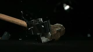 slow motion smashing alarm clock with sledgehammer screenshot 3