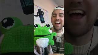 I crocheted a frog backpack! #crochet #frog