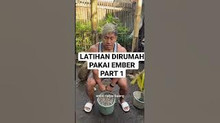 Home workout using a bucket || PART 1 🔥 #chrisputra #fitness #gym #stayathome #simpletools