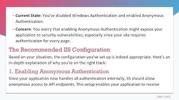 Understanding IIS Authentication Settings with Azure AD Authentication