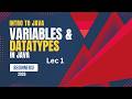 Java Tutorial for Beginners in Urdu/Hindi | Introduction, Variables &amp; Data Types | Lecture 1