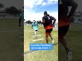 Creators playing Football with ONE FOOT! 🦶 #shorts