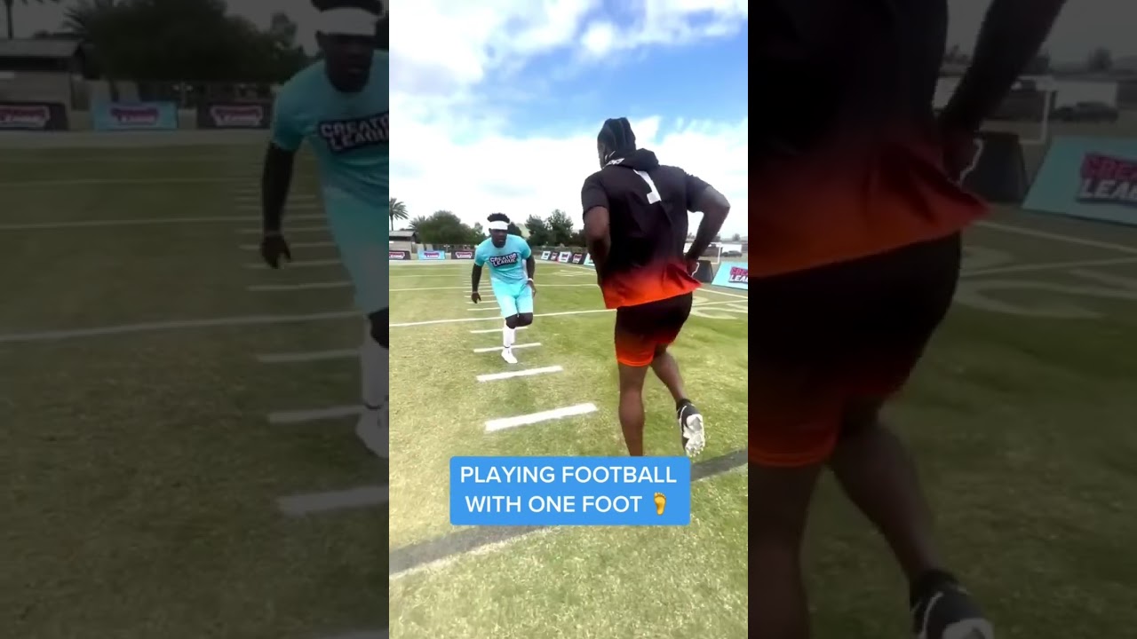Creators playing Football with ONE FOOT! 🦶 