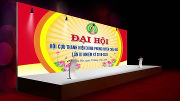 Backdrop đại hội cựu thanh niên Việt Nam vector miễn phí