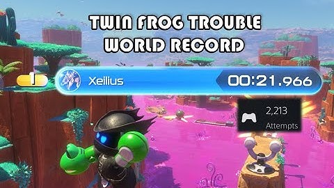 Astro Bot Twin Frog Trouble Former World Record Speedrun 21.966