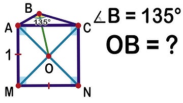 Find the length of the line segment. Angle B of a triangle = 135°. Geometry Challenge. Math Olympiad