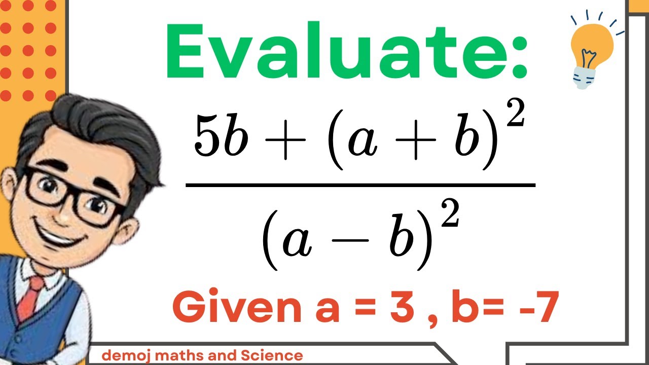 Algebra Made Easy: Worked Example on Simplifying (5b + (a+b)²)/(a−b)² ...