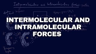 intermolecular and intramolecular forces #intermolecularforces