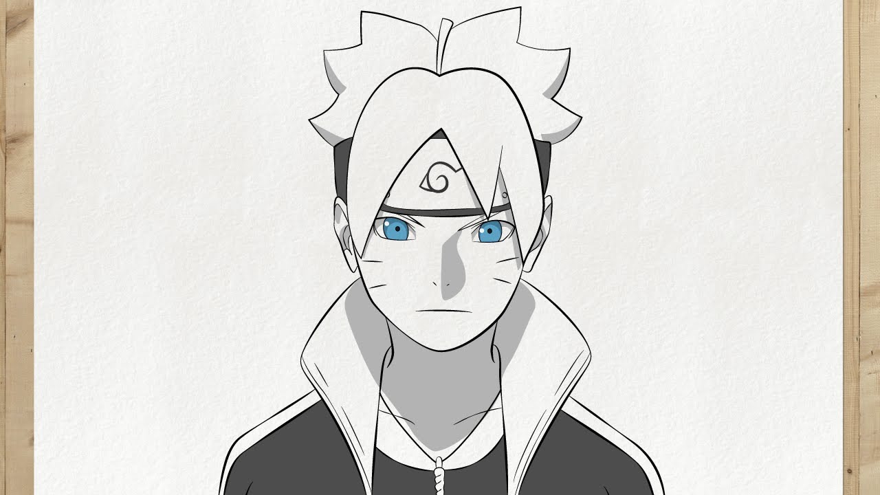 Como desenhar o BORUTO (Naruto) passo a passo, fácil e rápido 