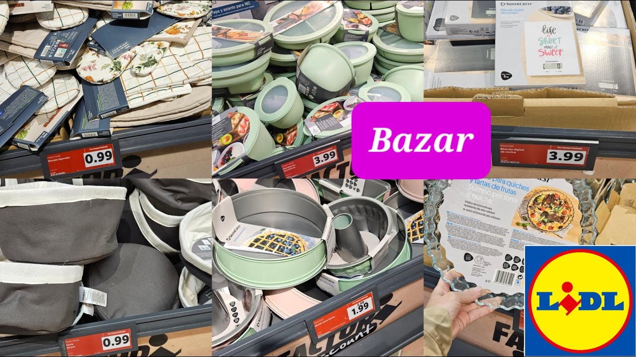 Lidl Bazar CHOLLOS 1€ 2€ 3€ Decoración Textil Organización Almacenaje Cuidado Personal Ideas Regalos