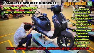 Complete Deep Detailed Servicing Of Suzuki Access 125 BS6| 4th Free Service Steps&Procedure|Watch It