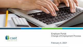 Employer Portal Training - Change of Employment Webinar
