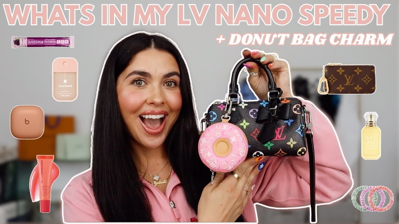 What's in my LV Nano Speedy? Purse essentials + lv keychain