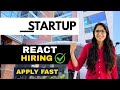 Startup React Developer Hiring 🚀 Freshers &amp; Experienced | Apply Now 2026