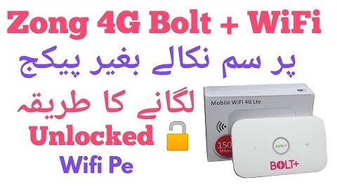 How to Activate Package On Zong 4g Bolt Unlocked Wifi Without Removing Sim From Device