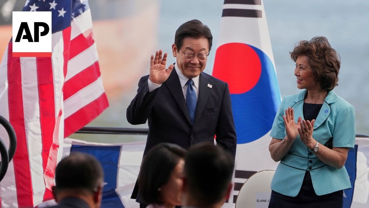 South Korea's president visits Philadelphia to celebrate US-South Korean shipbuilding