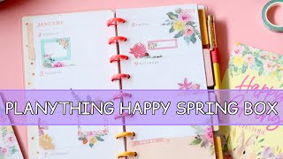 PLANYTHING HAPPY SPRING BOX | UNBOXING + PLAN WITH ME | SKINNY CLASSIC PLANNER