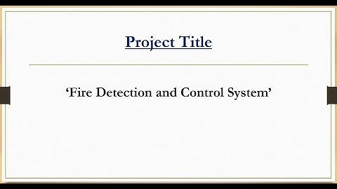 Fire Alert and Control System #Microcontroller#8051